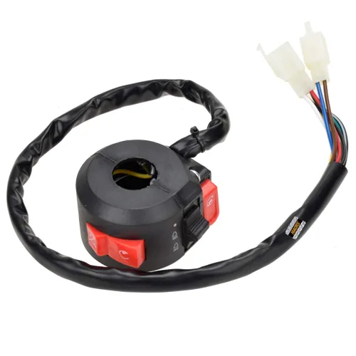 Vista 2 de HIAORS Interruptor de Luz de Parada del Arranque Izquierdo Enchufe Macho Compatible con TaoTao Coolster ATV 125cc 110cc 90cc 70cc 50cc RoKeta Sunl