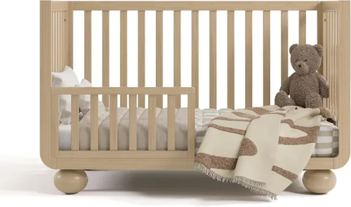 Vista 13 de Storkcraft Amalfi - Cuna convertible 5 en 1 con barandilla para niños pequeños, madera flotante Driftwood
