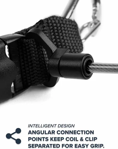 Vista 3 de Rogue Endeavor® Bobina rápida para buceo y pesca, clips de acero inoxidable de 3.25 pulgadas, hebilla de liberación rápida, cordón de núcleo