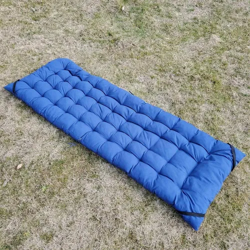 Vista 8 de Catre de camping con colchón, cómodo y resistente, soporta hasta 450 libras, catres para dormir, cama de campamento, catre plegable con bolsa