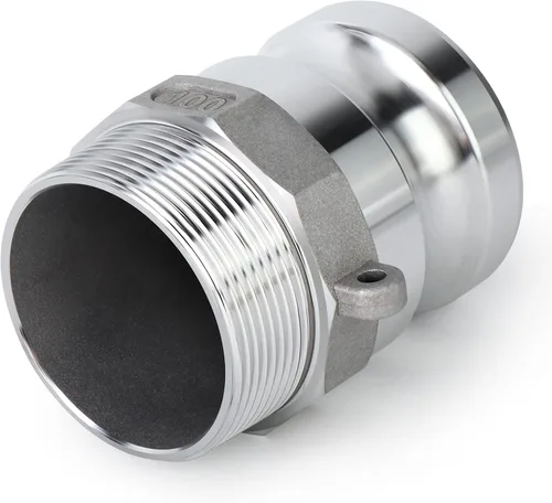 Vista 6 de TAISHER 2 accesorios de manguera de aluminio tipo F global, enchufe de 1 pulgada x 1 pulgada NPT macho