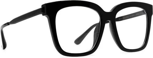 Vista 9 de DIFF Eyewear Bella Designer - Gafas cuadradas de gran tamaño con bloqueo de luz azul para mujer, color negro