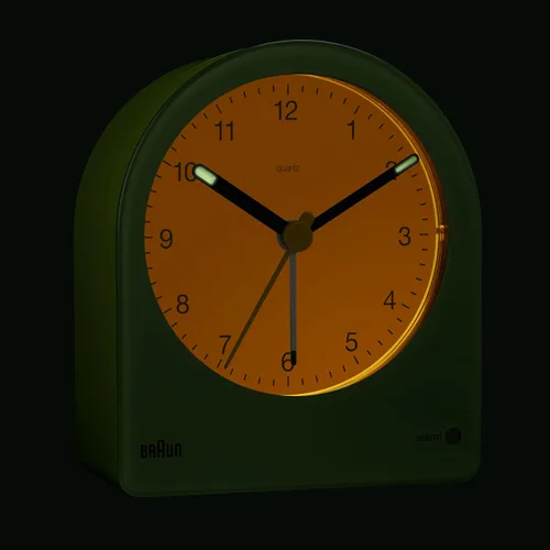 Vista 3 de Braun Reloj despertador analógico clásico con repetición y retroiluminación continua, movimiento de cuarzo silencioso, esfera fácil de leer, alarma