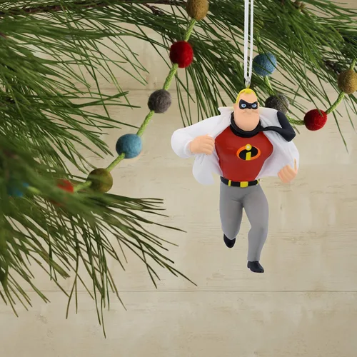 Vista 5 de Hallmark 2HCM3736 Adornos de Navidad, Disney/Pixar Mr. Incredible Ornamento