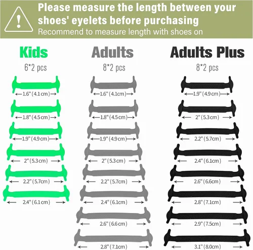 Vista 5 de INMAKER Cordones de zapatos que no se atan, para niños y adultos, cordones elásticos para zapatos casuales y cordones de silicona