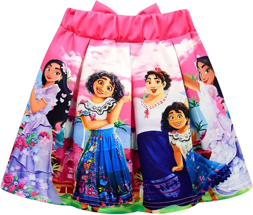 Vista 5 de Lotusuncostume Mirabel Costume Cartoon T-shirt Outfit Print Skirt Three-piece Dress