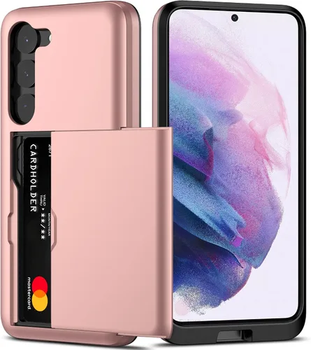 Vista 22 de Nvollnoe Funda para Samsung S23 con tarjetero 5G de 6.1 pulgadas, delgada, de doble capa, resistente, protector para Galaxy S23, funda con ranura