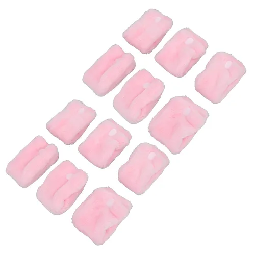 Vista 3 de Ymiko Juego de 12 rodillos rizadores sin calor de forro polar para cabello largo y corto, herramientas de peinado reutilizables durante la noche sin