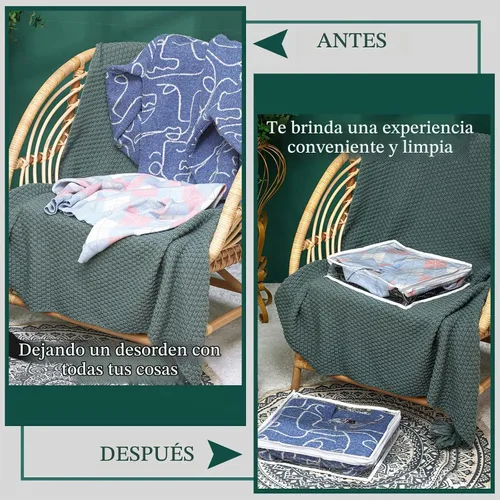 Vista 5 de Hoolerry 12 bolsas de almacenamiento de plástico transparente con Bolsa de PVC para suéter a granel, organizador de vinilo con cremallera
