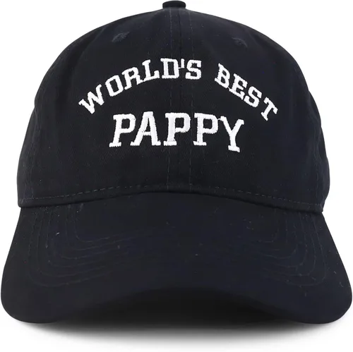 Vista 2 de Trendy Apparel Shop World's Best Pappy - Gorra de béisbol bordada de algodón suave de perfil bajo, talla única