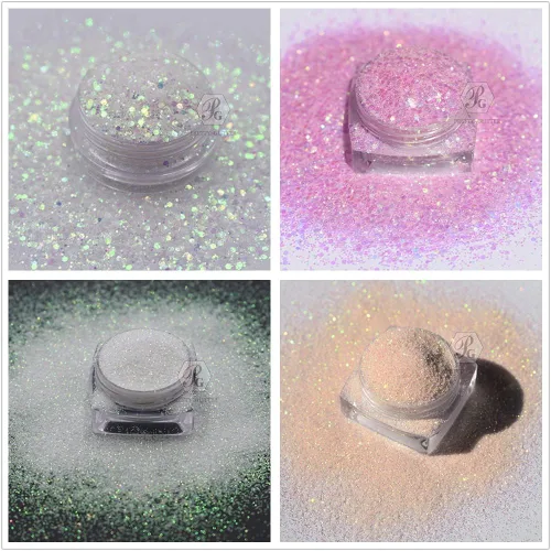 Vista 6 de PrettyG Juego de 10 cajas de purpurina en polvo que cambia de color UV – Festival Rave Maquillaje de Belleza Cara Cuerpo Arte Decoración UV-10C