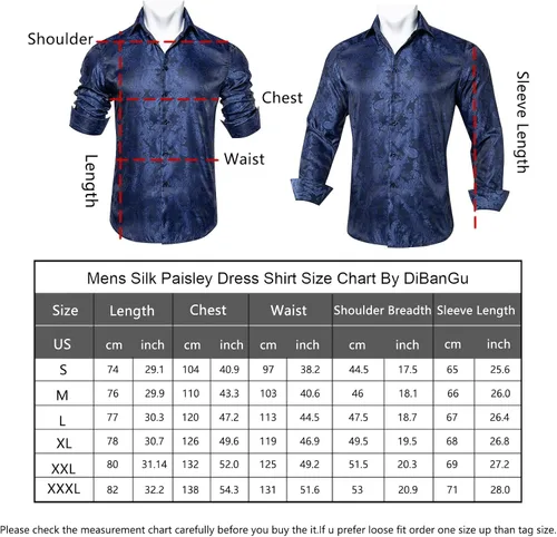 Vista 3 de DiBanGu Camisa de vestir de manga larga con botones para hombre, estilo casual, ajuste regular