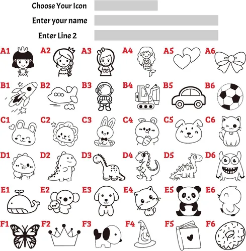 Vista 3 de Sello de nombre, sello para siempre, sello personalizado, sello de ropa, sellos para niños, etiquetas de guardería y etiquetas para hogares