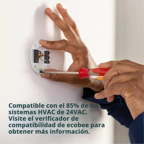 Vista 7 de ecobee Smart Thermostat Essential - Termostato Wi-Fi programable certificado Energy Star - Funciona con Siri, Alexa y Google Assistant