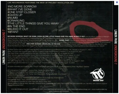 Vista 2 de Linkin Park Underground 7 Fan Club
