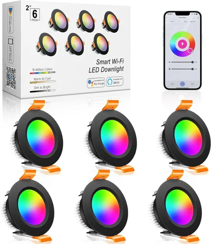 Vista 12 de inShareplus Iluminación empotrable LED de 2 pulgadas, luz regulable de 3 W (equivalente a 35 W), luz blanca diurna de 5000 K, CRI80, lámparas