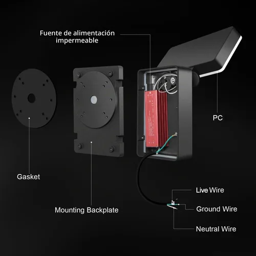 Vista 7 de Lámpara de pared moderna y elegante de 40 W, 3000 lúmenes, cabezal