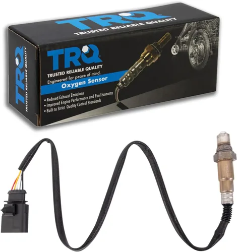 Vista 187 de TRQ Sensor de Oxígeno O2 de 4 Hilos de Banda Estrecha Compatible con VW Atlas 2.0L 2018-21, VW GTI 2.0L 2016-18, Audi A3 Quattro 2.0L 2015-18, VW
