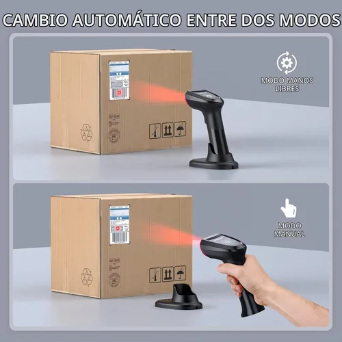 Vista 5 de TEEMI TMSL-58CR 2D Bluetooth escáner de código de barras con base de carga USB
