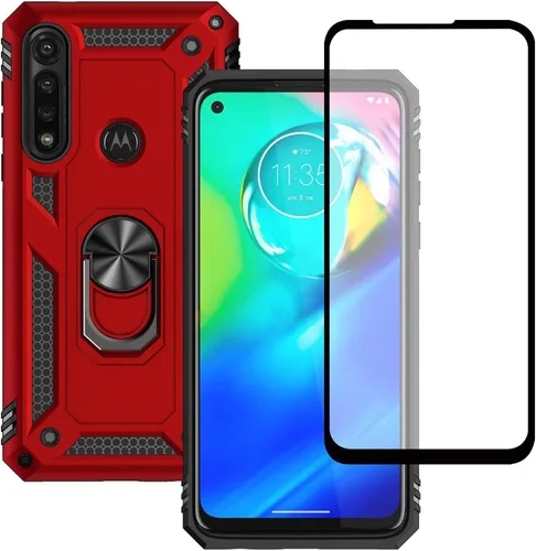 Vista 14 de Yiakeng Funda para Moto G Power 5G 2024 con protector de pantalla: [probada contra caídas de grado militar] Soporte de anillo a prueba de golpes
