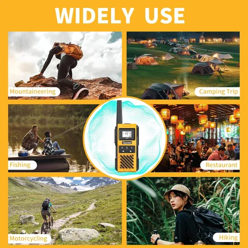 Vista 9 de Gaswei G1pro IP67 Walkie Talkies impermeables FRS para adultos de largo alcance, recargables con vibración, radios bidireccionales de emergencia