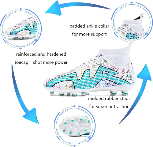 Vista 2 de Zapatos de fútbol para hombre, tacos de césped, zapatos de fútbol de alta calidad, transpirables, atléticos, botas de fútbol para deportes al aire