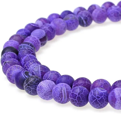 Vista 6 de Cuentas naturales de jade africano rojo redondo para hacer joyería, cuentas sueltas para pulseras y collares (4 mm)