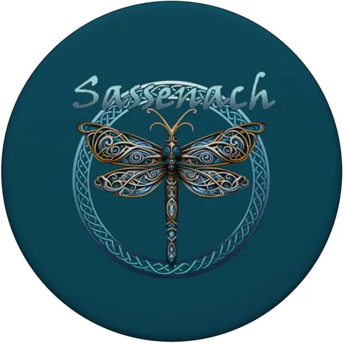 Vista 3 de Sassenach PopSockets PopGrip estándar de libélula gaélica escocesa