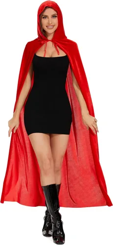 Vista 8 de Capa de Raven para mujer, capa con capucha para mujer, capa roja de Caperuca, capa morada con capucha, capa de cosplay de cuervo, capa morada