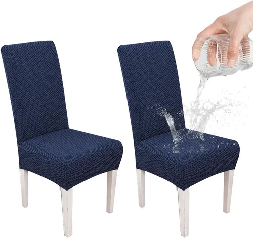 Vista 21 de Parsons - Funda para silla de comedor, funda desmontable para silla de sofá, funda retráctil (2, albaricoque)