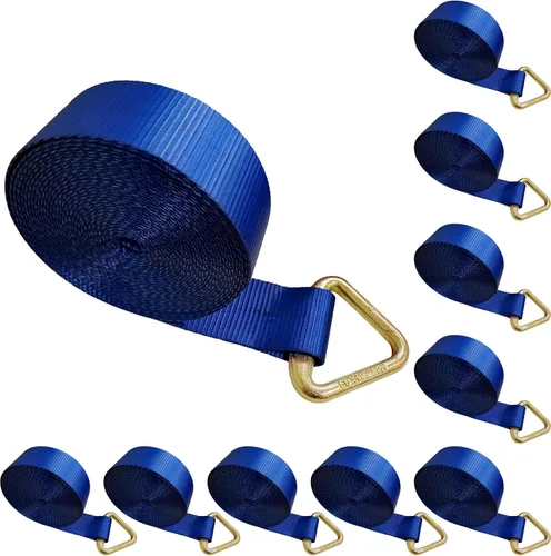 Vista 10 de Mega Cargo Control 1 paquete de correas de cabrestante de anillo en D de 3 pulgadas x 30 pies, amarres negros resistentes para control de carga