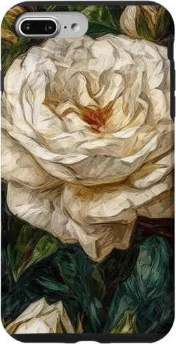 Vista 12 de iPhone 16 Van Gogh Art White Flower White Roses Case