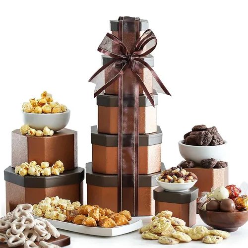 Vista 10 de Broadway Basketeers Paquete de 5 cajas de regalo de comida gourmet para mujeres, hombres, familias, universidad, entrega para vacaciones