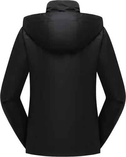 Vista 2 de MDENOVO Chaqueta de esquí 3 en 1 para mujer, impermeable, para invierno, para snowboard, montaña