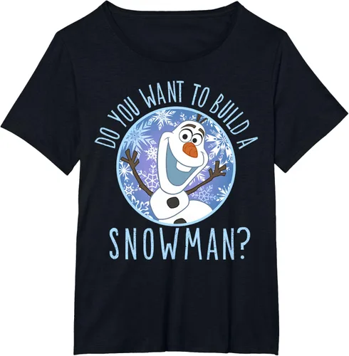Vista 23 de Disney Camiseta Frozen Olaf con texto en inglés "Do You Want to Build A Snowman Negro