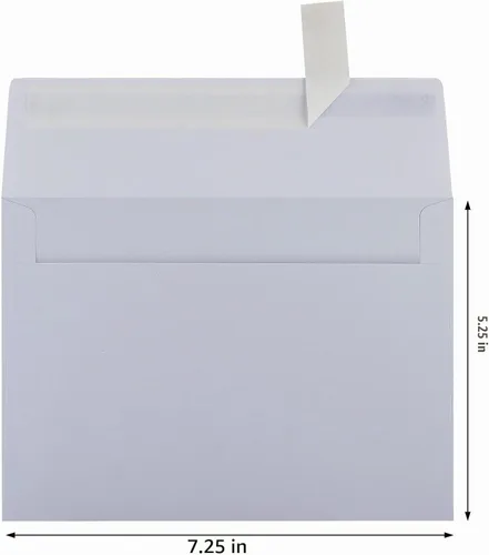 Vista 2 de Paquete de 50 sobres blancos de 5 x 7 pulgadas, A7, sobres para tarjetas, invitaciones y postales