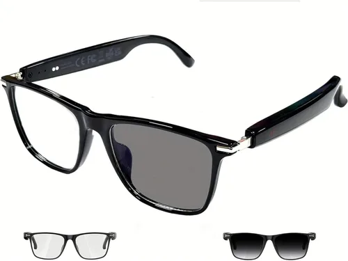 Vista 8 de Gafas inteligentes para hombres y mujeres, gafas Bluetooth y llamadas manos libres, protección contra la luz UV y azul