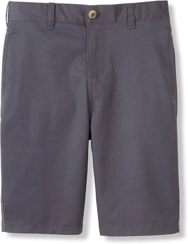 Vista 7 de French Toast Boys Flat Front Stretch Twill Shorts with Adjustable Waist in Standard and Extended Kids Sizes Navy, 6 Azul marino