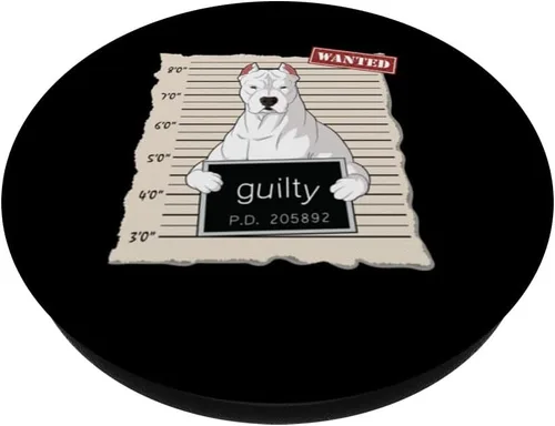 Vista 2 de Dogo Argentino taza tiro perro culpable PopSockets Standard PopGrip