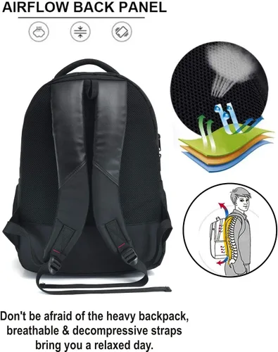 Vista 3 de Auxter Blacky - Mochila escolar de 30 litros con compartimento para ordenador portátil