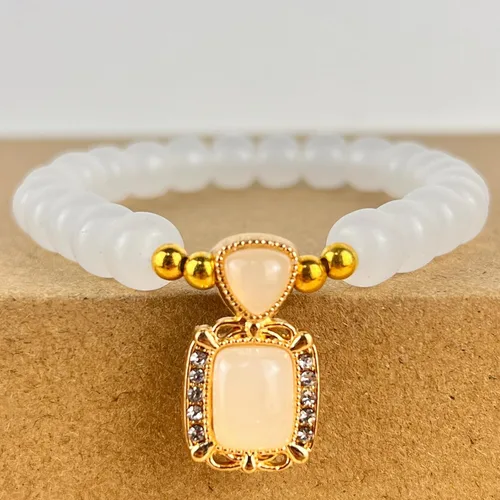 Vista 22 de Pulsera de la suerte para mujeres y hombres, joyería retro sintética con cuentas de ágata, un regalo maravilloso para tus seres queridos