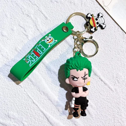 Vista 4 de Llavero Kawaii de anime de una pieza, Nami, Tony BrooK Chopper, figura de anime, llavero para fanáticos de una pieza, regalos de joyería