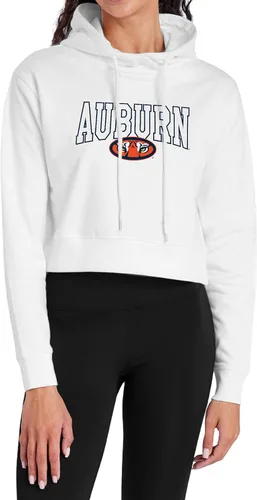 Vista 30 de Campus Lab Sudadera con capucha para mujer universitaria con licencia oficial de la colección Varsity White