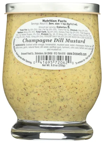 Vista 4 de BRASWELLS Champán Eneldo Mostaza, 9 OZ