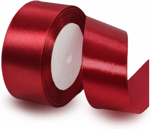 Vista 85 de Cinta beige de 1-1/2 pulgadas x 25 yardas, cinta de satén de tela de color sólido para envolver regalos, manualidades, ramos de novia, coronas