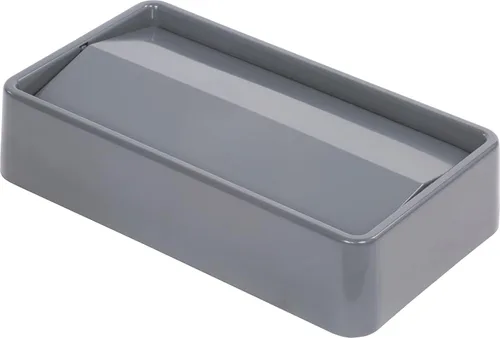 Vista 9 de Carlisle FoodService Products 34202403 TrimLine Tapa abatible de plástico, 20.19 x 11.56 x 4-1/2 pulgadas, 15-23 galones, color negro