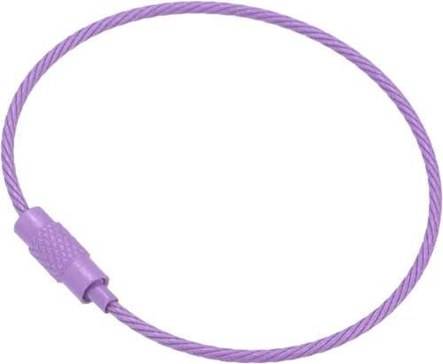 Vista 63 de PATIKIL Llavero de alambre Cables de acero titanio Llavero Loop para senderismo al aire libre