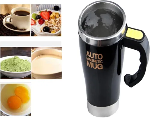 Vista 2 de Mengshen Taza de café autoagitadora de acero inoxidable