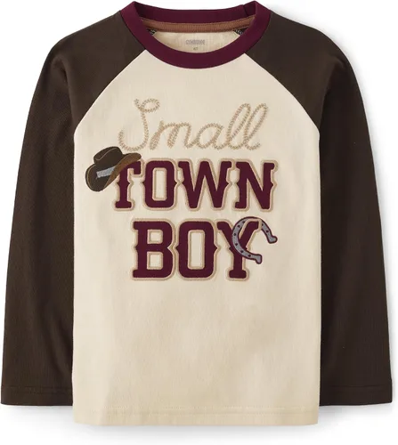 Vista 9 de Gymboree Camisetas de manga larga con gráficos bordados para niños y niños pequeños Cabaña de Navidad
