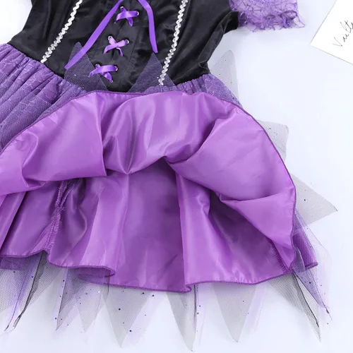 Vista 7 de ACSUSS Disfraz de bruja malvada para mujer, color morado